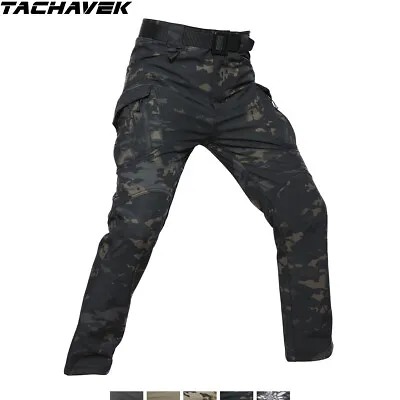 Waterproof Men's Soft Shell Pants Tactical Cargo IX9 Combat Fleece Casual Pants • $42.73