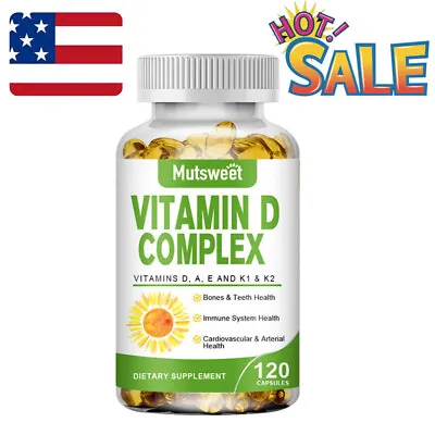 Vitamin D Complex Capsules 2000 Iu Vit D3 Support Bones & Immune Health 120Caps • $13.49