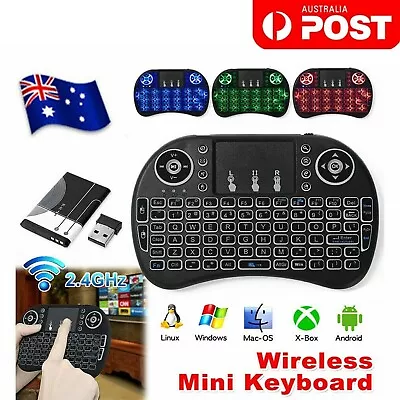 Mini I8 Wireless Remote Keyboard With Touchpad For Smart TV Android PC 2.4GHz • $13.95