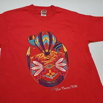 Vtg Las Cruces Hot Air Balloon T-Shirt Mens M Minnesota Red Native 90s K73 • $7.80