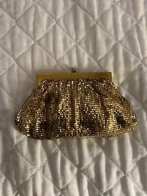 Vintage Gold 'Metallic Mesh' Evening Bag • $5