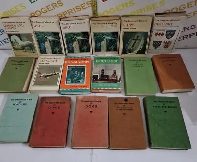 Joblot Of 17 Vintage Observer's Books Birds Dogs Heraldry Varied Condition • £25.99