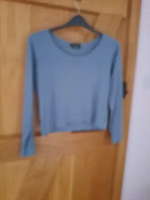 Hobbs Sweater By Marilyn Anselm. !00% Wool Pale Aqua Size 16 No Snags Or Marks • £5.20