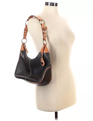 Dooney Bourke Pebble Leather Handbag Black And Tan All Weather Leather • $15.99