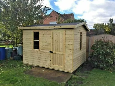 Shed Heavy Duty Apex Garden Workshop Pent Treated 16mm Man Cave Storage Sheds • £1400