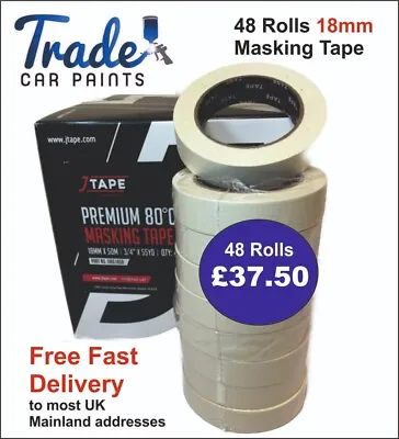 Masking Tape   (18mm X 50mtrs ) Super Premium Quality Free And Fast Delivery • £37.50