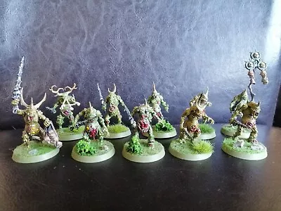 Warhammer Age Of Sigmar Plague Bearers Unit Of 10 Painted • £20