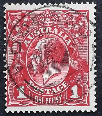 $25 • Buy 1915 Australia 1d Carmine Red KGV Stamp WOODEND VIC Postmark