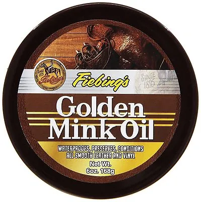 Fiebing's Golden Mink Oil Waterproofs Preserves Conditions Leather & Vinyl - 6oz • $20.50
