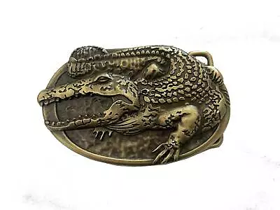 Crocodile Belt Buckle - Alligator Animal - Skin Scales Scary Head Face Cosplay  • $26