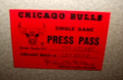 Chicago Bulls 2/24/1980 Single Game Press Pass Media Credentials San Di Clippers • $14.99