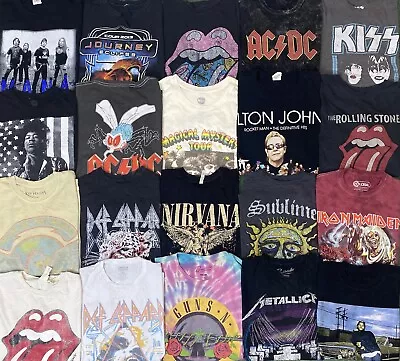 Vintage Style Music Rap Rock Band Shirt Lot Of 20 Mix Szs Reseller (Lot#575) • $147