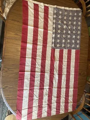 Vintage 48 Star American Flag 35” By 59” • $39.95