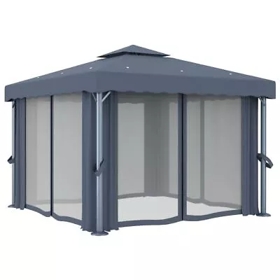 $473.95 • Buy Garden Gazebo Shade With Mesh Screen Curtains Anti-UV Outdoor Pavilion Tent 3x3m