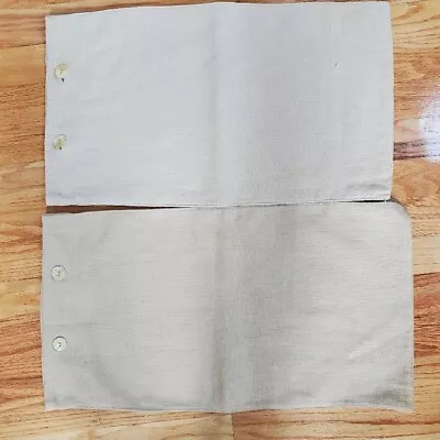 $24.99 • Buy Zara Home Set Of Two Natural Tone 100% Ramie Pillow Covers W/ Buttons 12”x 19.5”