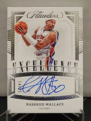 2022-23 Panini Flawless RASHEED WALLACE Excellence AUTO #ES-RWL 14/25 PISTONS • $38.74