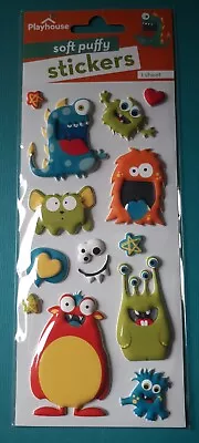 Paper House Playhouse Monsters Puffy Stickers • $2.79