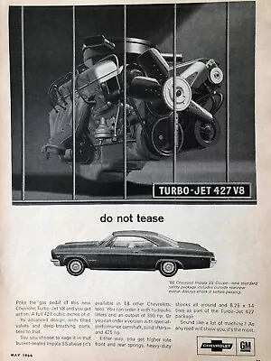 Vintage 1966 Chevrolet Impala 427 Original Ad A303 • $5.65