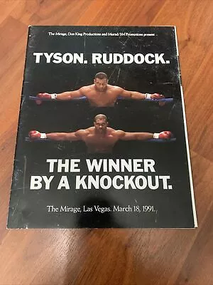 Rare Vintage Mike Tyson Vs Razor Ruddock 1991 Boxing Program Mirage Las Vegas • $44.69