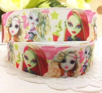 GROSGRAIN RIBBON 7/8  MONSTER HIGH GIRLS Halloween Christmas USA SELLER Printed • $0.99