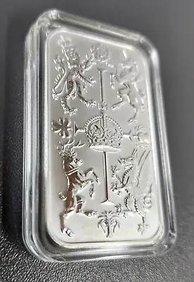 The Royal Mint Royal Celebration 1oz .999 Fine Silver Bar In New Premium Capsule • £34.50