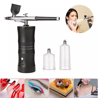 Mini Airbrush Compressor Kit Spray Gun Air-Brush Paint Tattoo Nail Art Handheld • £16.59