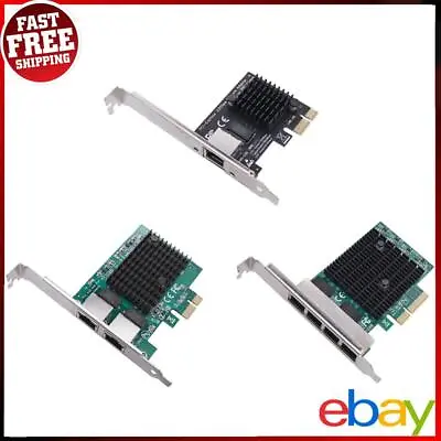 1/2/4 Port 2.5GB PCIe Network Card PCI Express Ethernet Adapter RJ45 NIC For PC  • £10.79