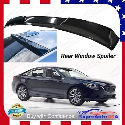 Fits For 2014-2021 Mazda6 Gloss Black Rear Roof Window Visor Spoiler Wing • $49.99