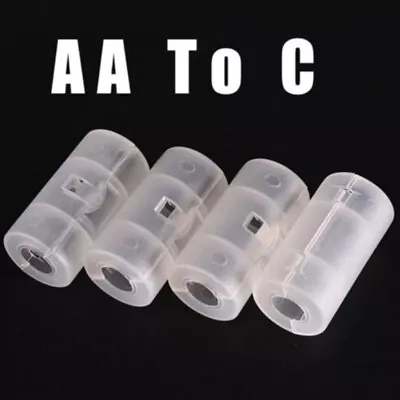 AA To C Size Battery Converter Adapto/Adapter Case Holder Storage Box Plastic • $4.24
