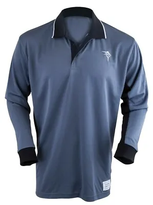 Jarvis Walker Grey Long Sleeve Fishing Shirt With Collar - Light Fishing Jersey • $34.95