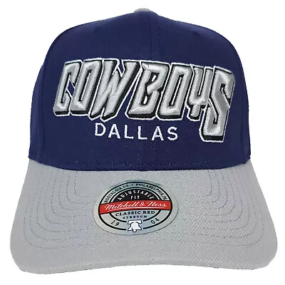 Mitchell & Ness Dallas Cowboys NFL Redline Flex Snapback Hat 3D Logo Cap NWT • $31.99