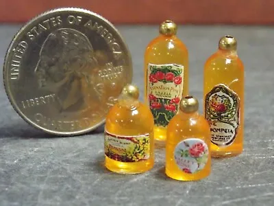 Dollhouse Miniature Perfume Bottles Set Gold 1:12 Inch Scale B304 Dollys Gallery • $9.99