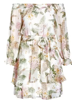 City Chic Tropicana Dress Ivory Plus Size Clothing • $40