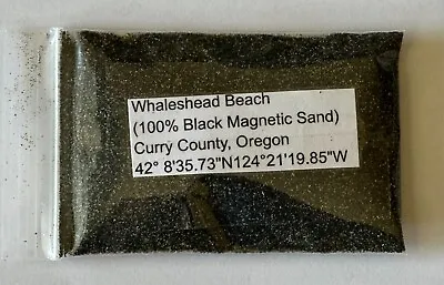 Oregon Whaleshead Beach Magnetic Sand Sample • $1.95