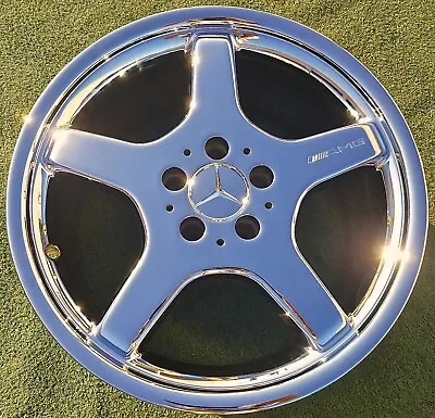 Factory Mercedes Benz Chrome Wheels OEM AMG Set 4 SL500 SL600 E550 E500 18 Inch • $2749