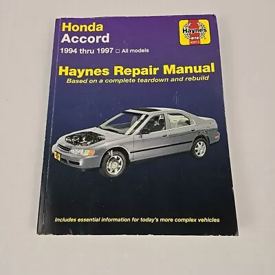 1994-1997 Honda Accord Haynes Repair Manual 42013 Auto Car Mechanic • $17.95