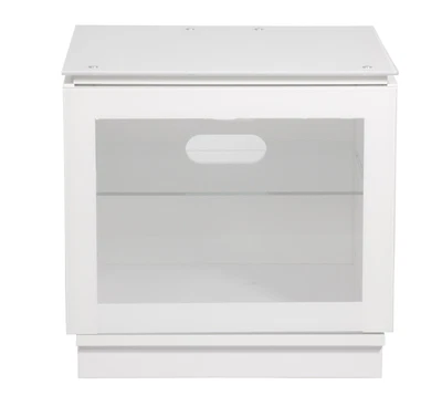 £118 • Buy White TV Stand Cabinet Glass IR Friendly Door For 32 42 55 65 75 Inch LCD Tv   