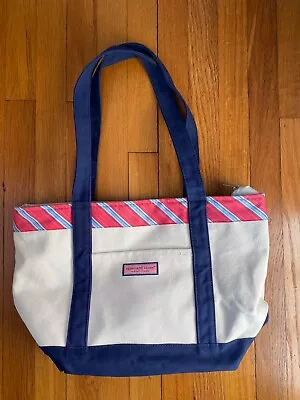 Vineyard Vines Classic Canvas Tote Bag Chappy Stripe BRAND NEW WITH TAG • $34.99