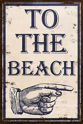 £3.50 • Buy Beach & Seaside Theme Metal Signs/Plaques, Decorative Gifts & Home Decor