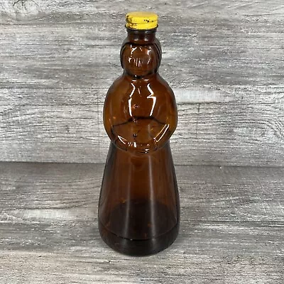 Vintage 12 Oz Mrs. Buttersworth’s Glass Syrup Bottle Metal Lid 8 1/2” • $25