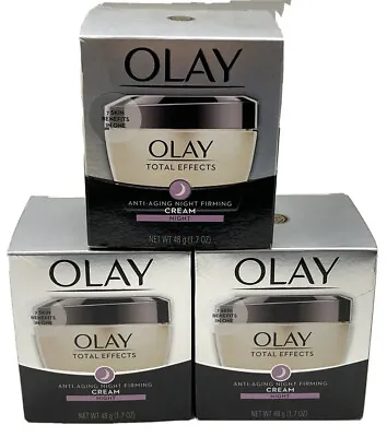 3 Olay Total Effects Anti-aging Night Firming Cream 1.7oz Scuffed Box • $49.98