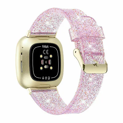 Silicone Wrist Watch Band Strap Bling Band For Fitbit Versa 4 & Sense 2 • $8.99