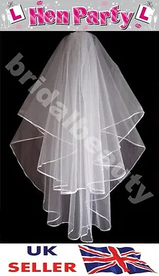 £5.99 • Buy Halloween Bride To Be Hen Night Veil Black Fancy Dress Gothic Costume Blood Mark