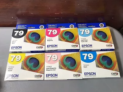 NEW SEALED GENUINE OEM Epson 79 Black Magenta Cyan Yellow Ink Cartridge EXP 2009 • $40