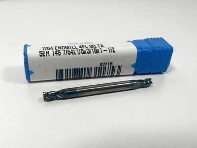 $14.99 • Buy SGS TOOL 31175 7/64 X 1/8 X 3/16 X 1-1/2 4FL SQ NEW End Mill Cutter 1pc
