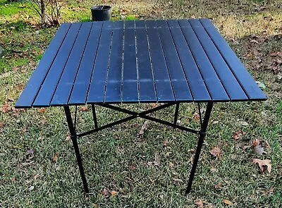 Vintage Slumberjack Folding Portable Camping Table Aluminum Rollup Side 32/32/28 • $28