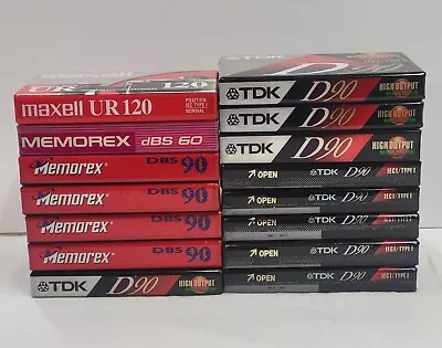 Maxwell TDK & Memorex Blank Audio Cassette Tapes Brand New Sealed Lot Of 15 • $36