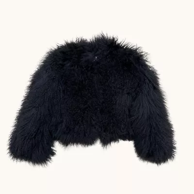Vintage Michael Kors Black Tibetan Lamb Fur Coat (M) • $222