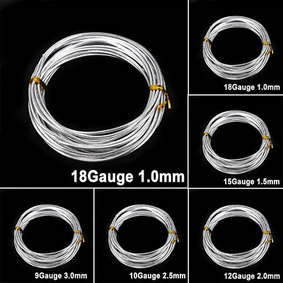 5m/16.4ft Craft Wire For DIY Jewelry Artwork Making 1/1.5/2/2.5/3mm Practical UK • £3.23