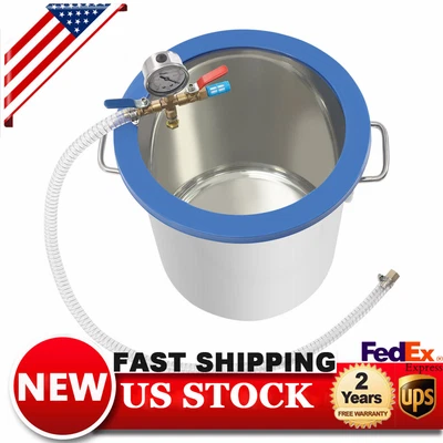 $93.64 • Buy 5 Gallon Vacuum Chamber Stainless Steel Essential Oils Degassing Urethane & Hose